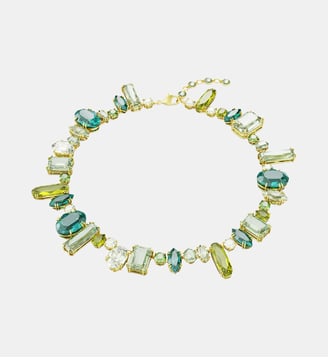 Collier Gema, Vert, Doré à l’or 18 carats (750/1000) - Swarovski - Vert