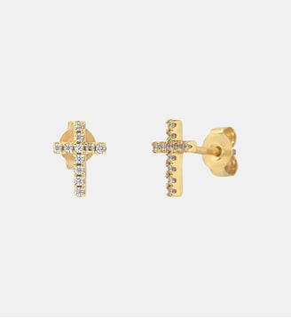 Paire de boucles d'oreilles Doré  MARIA - Caroline Najman - Oxyde de zirconium blanc