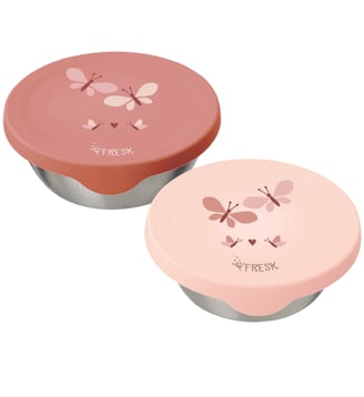Set de 2 boîtes à goûter - Fresk - Rose