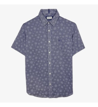 Chemise manches courtes en coton à carreaux vichy - Serge Blanco - Bleu