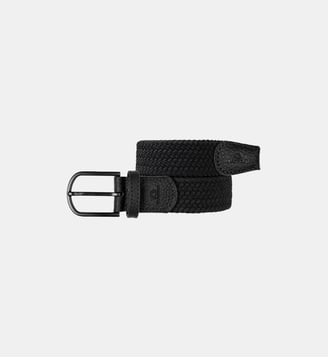 Ceinture tressée élastique unie - Billybelt - Noir