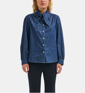 Chemise en denim à nœud - LALIE - Pablo - Jean
