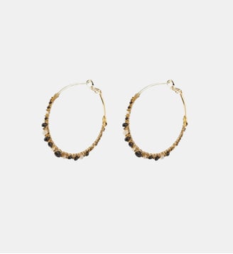 Boucles d'oreilles créoles   - Iancura - Satellite - Noir