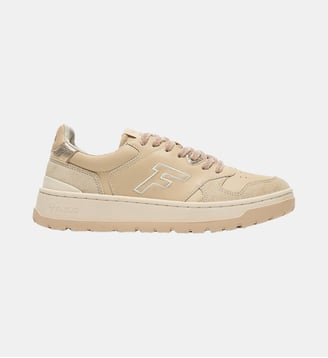 Baskets basses en cuir - Faguo - Beige clair