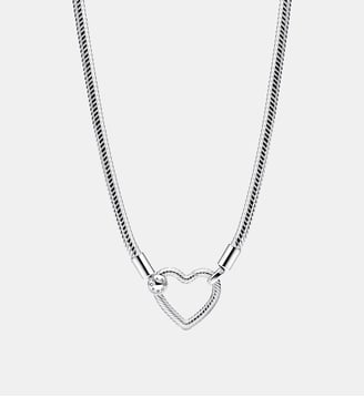Collier Maille Serpent Fermoir Cœur - Pandora - Argenté