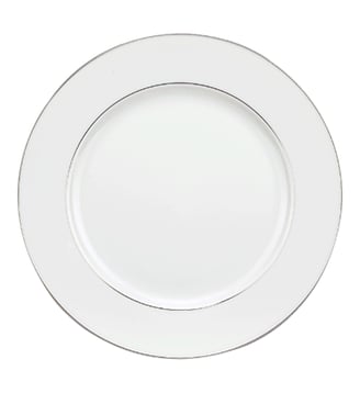 Assiette plate américaine en Porcelaine - ALBI - Christofle - Blanc