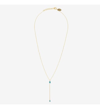 Collier cravate courte venus turquoise - Caroline Najman - Bleu