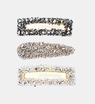 Set de 3 pinces à cheveux glitter argentées - Balaboosté - Argenté