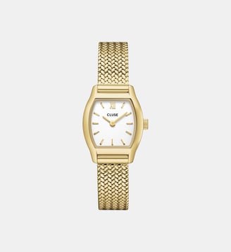 Montre Tonnette mini Blanc CW16501 - Cluse - Doré