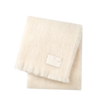 Plaid en mohair - Yves Delorme - Écru