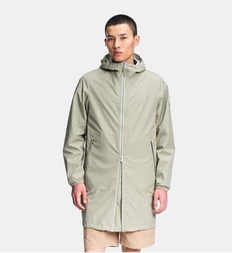 Parka imperméable mi-longue à capuche Rainpack 90 - Aigle - Noir foncé