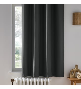 Rideau radiateur thermique, oeillets - La Redoute Interieurs - Gris foncé