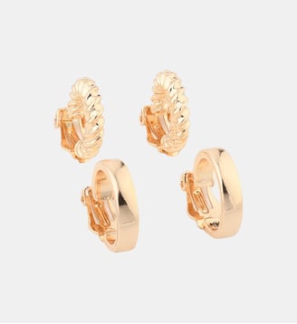 Boucles d'oreilles clips - set x2 créoles dorées - Balaboosté - Doré