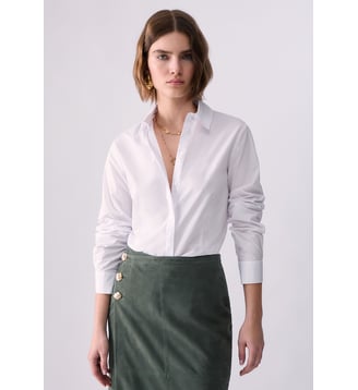 Chemise en popeline - Liu Jo - Blanc et rouge