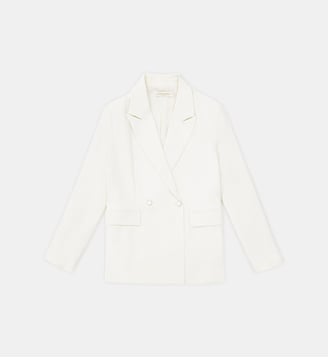 Veste  col tailleur  uni NALA - La Petite Etoile - Ivoire
