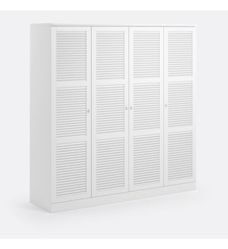 Armoire 4 portes, Mayor - So'Home - Blanc