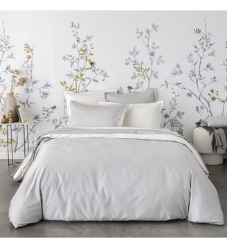 Housse de couette unie en satin de coton bio, NOBEL Alexandre Turpault
