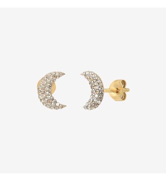 Boucles d'oreilles dorées jet moon - KUCHI - Caroline Najman - Or