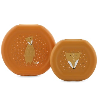 Lot de 2 boîtes à goûter à clip - Trixie - Orange