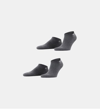 Socquettes Everyday 2-Pack Coton Opaque - Burlington - Anthracite