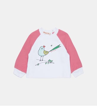 Sweat-shirt col rond avec logo - Marni - Blanc