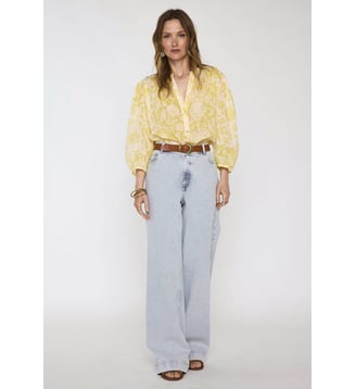 Blouse Imprimée À Manches 3/4 En Coton Devona Maison 123