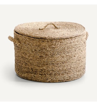 Panier rond jacinthe d'eau H36,5 cm AM.PM