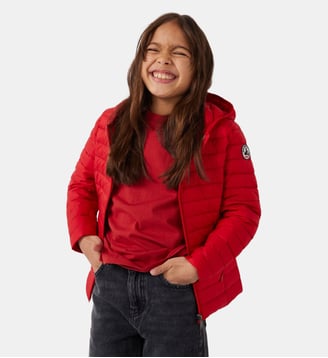 Doudoune légère à capuche enfant Carla - Jott - Rouge carmin