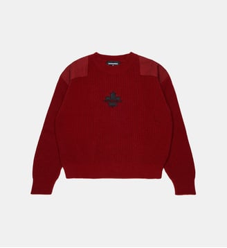 Pull ras du cou avec logo - Dsquared2 - Rouge rubis