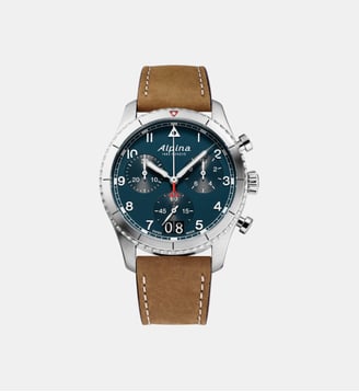 Montre Startimer Bleu foncé AL-372NW4S26 - Alpina - Argenté