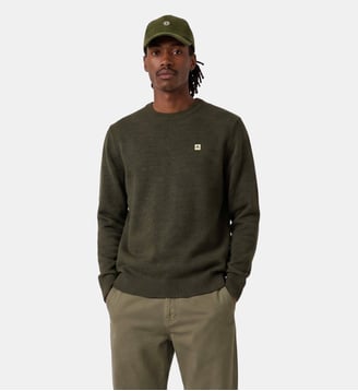 Pull Madani laine col rond - Serge Blanco - Vert