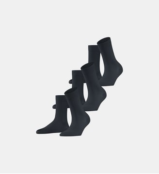 Chaussettes Cotton Touch 3-Pack Coton - Falke - Graphite