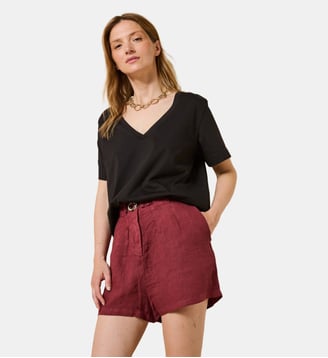 T-shirt oversize manches courtes en coton biologique - La Fée Maraboutée - Noir