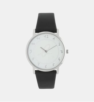 montre Marcello en cuir - Agnès b. - Blanc