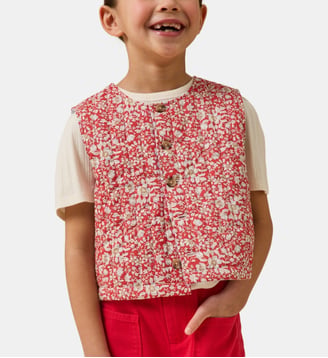 Veste sans manches matelassée  tissu Liberty - Cyrillus - Liberty lizzy