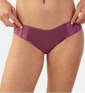 Petite culotte Silk'n Lace rose - Maison Lejaby - Rubis rose