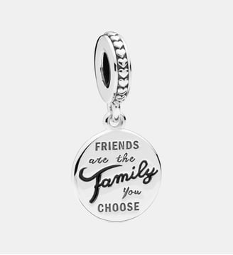 Charm Pendant Famille de Cœur en Argent - Pandora - Argenté
