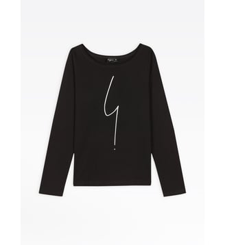 t-shirt ironie blanc - Agnès b. - Noir