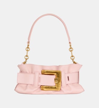 Sac Anthem Mini en cuir lisse - Balmain - Rose