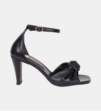 Babies Sandales à Talons En Cuir Eva - Bons Baisers - Noir