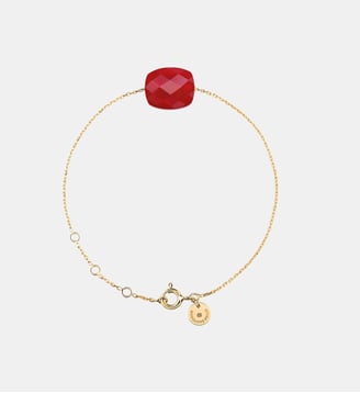 Bracelet, quartz rouge, or jaune - Morganne Bello - Or jaune