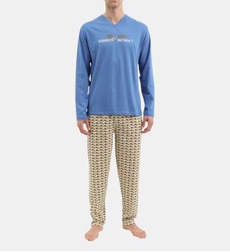 Pyjama en jersey de coton - Comment savane ? - Arthur - Écru