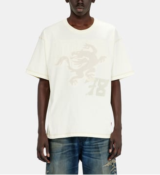 T-shirt décontracté avec imprimés et broderies Diesel