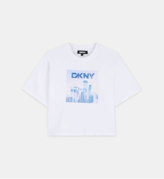 Tee-shirt manches courtes - DKNY - Blanc et bleu