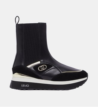 Sneakers boots en cuir - Liu Jo - Noir