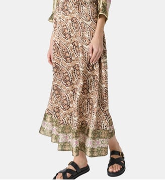 Jupe longue imprimée en soie - JENAYA - Gerard Darel - Multicolore