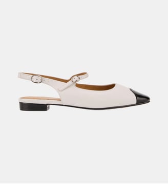 Ballerines Héloïse Cuir Lisse - Bons Baisers - Blanc