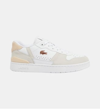 Sneakers T-Clip Set femme en cuir - Lacoste - Blanc et rose