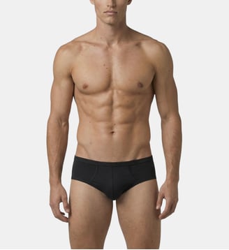 Slip en coton uni - Ron Dorff - Noir