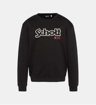 Sweatshirt col rond - Schott - Noir